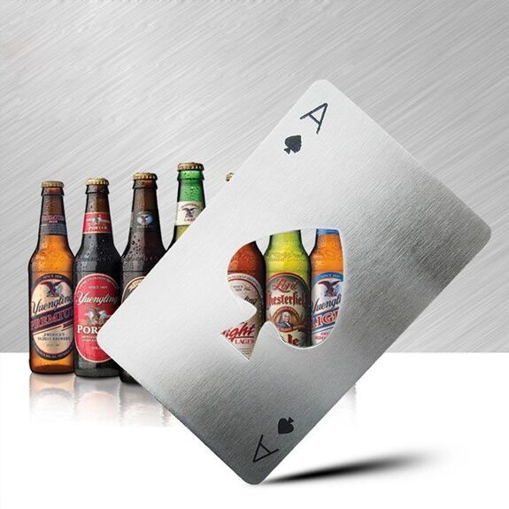 Ace of Spades Bottle Opener in Credit Card Size - Litterly