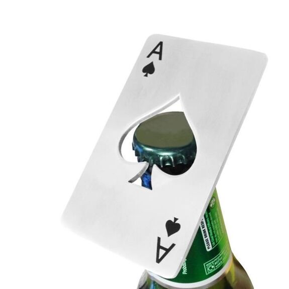 Ace of Spades Bottle Opener in Credit Card Size - Litterly