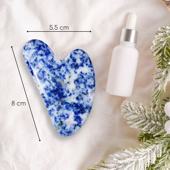 Blue Sodalite Gua Sha - Natural Stone Face and Body Massager - Litterly