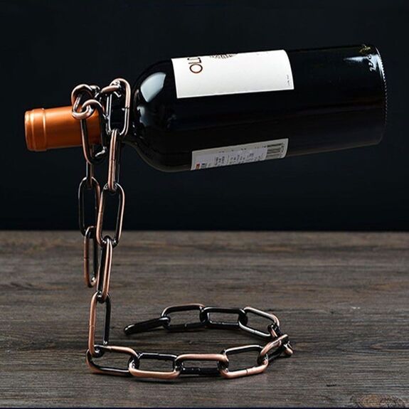 Magic Bottle Holder Chain - Metal Bottle Holder with Illusion Effect - Litterly