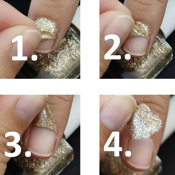 VENUS - PEEL-OFF gold glitter varnish - Litterly