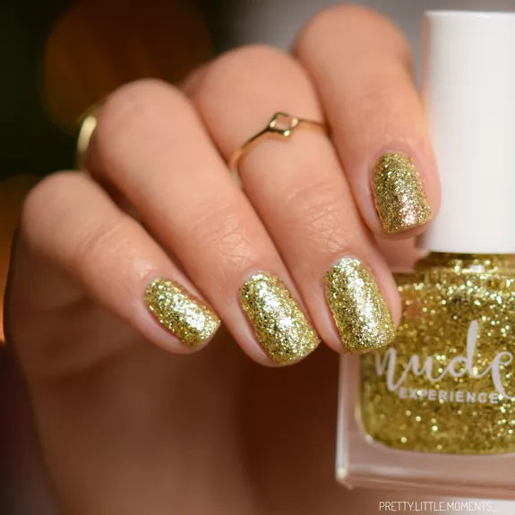 VENUS - PEEL-OFF gold glitter varnish - Litterly