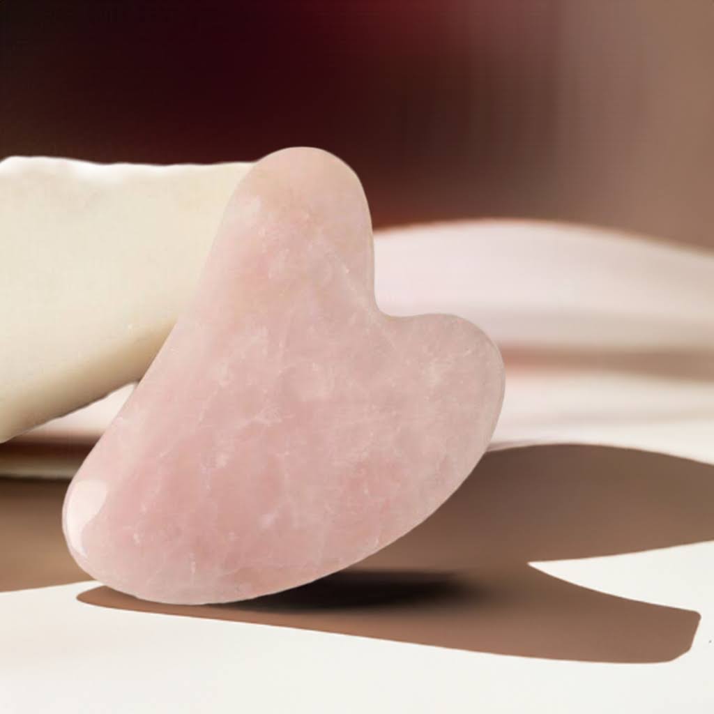 Gua Sha Rose Quartz – Natural Stone Face Massager