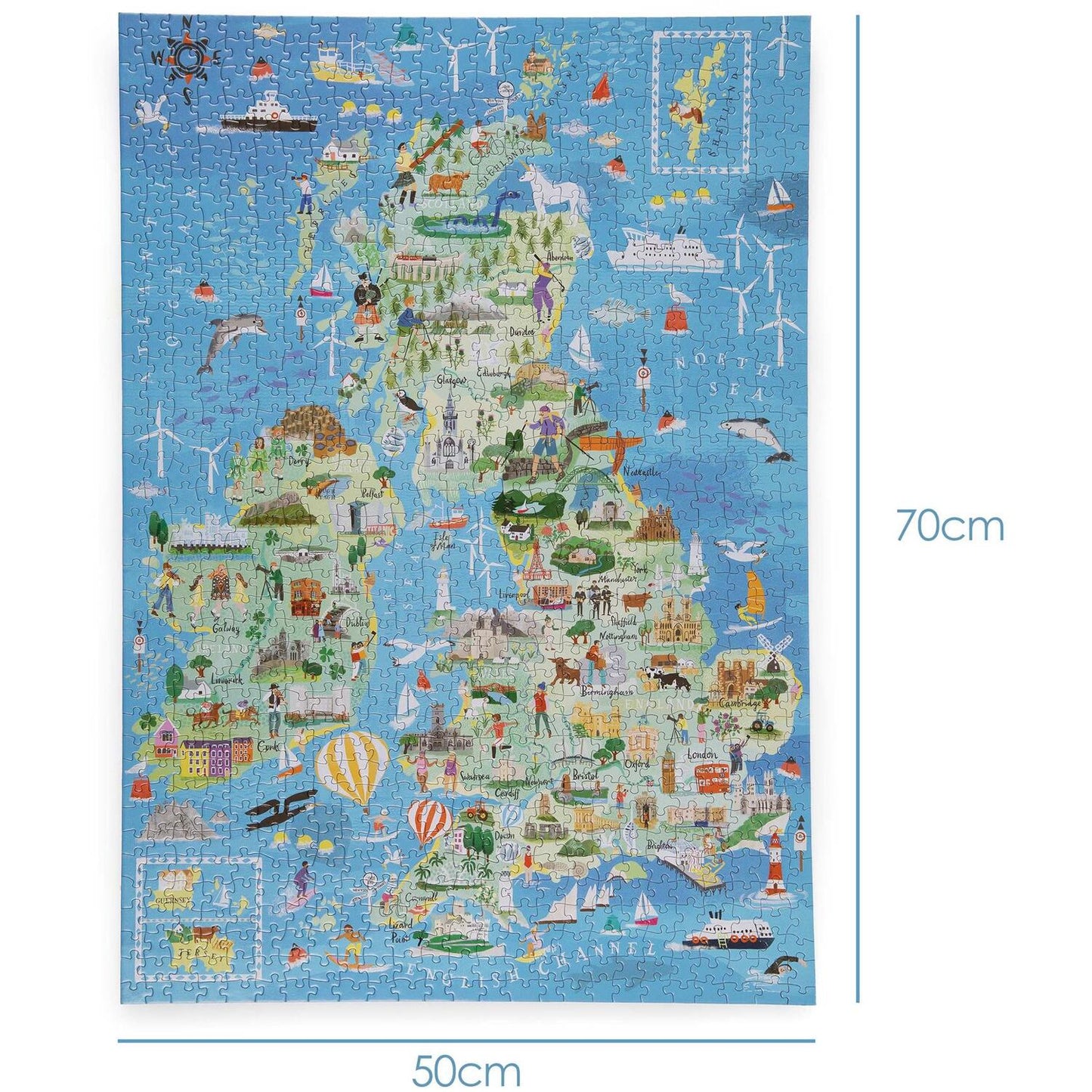 1000 piece Great Britain & Ireland Puzzle