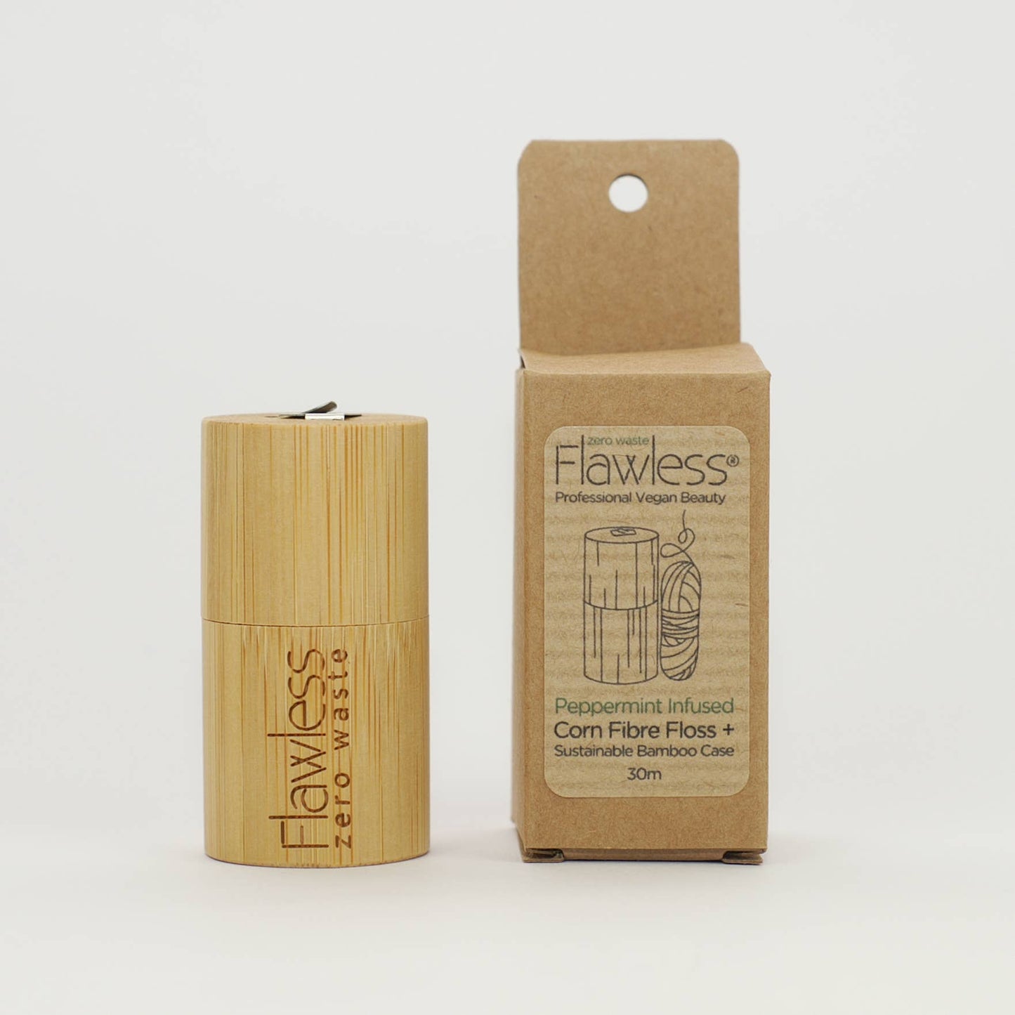 Eco Compostable Dental Floss: With bamboo dispenser