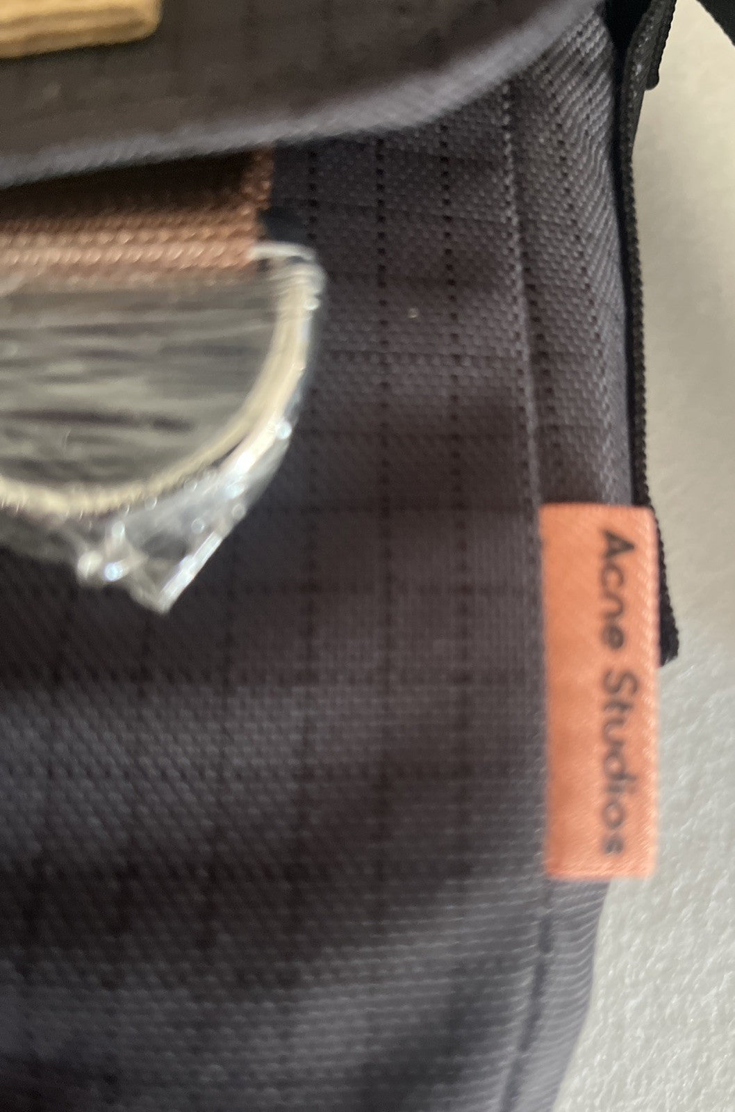 Acne Studios Post Ripstop Suede Mini Messenger Bag