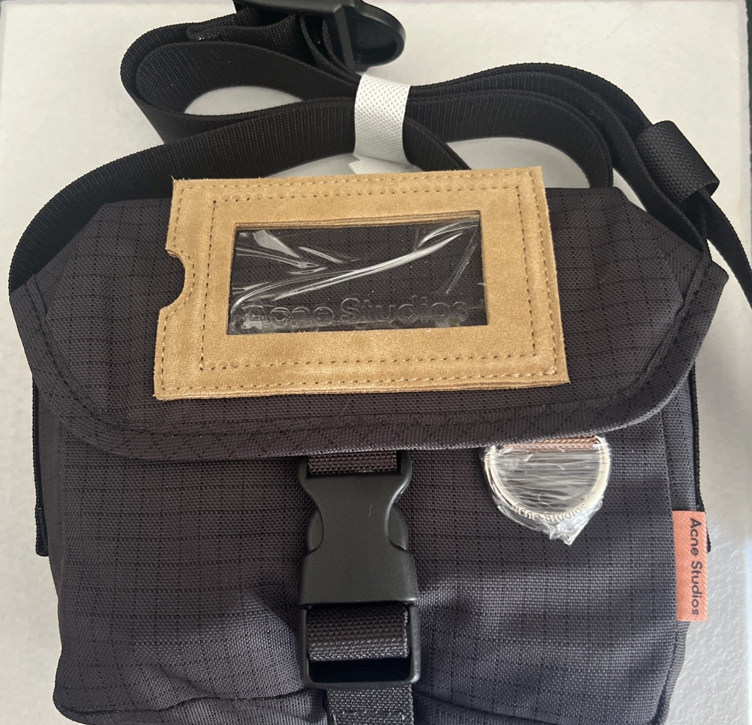 Acne Studios Post Ripstop Suede Mini Messenger Bag