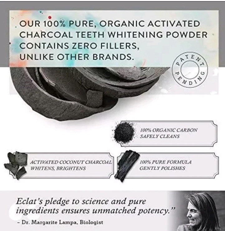 Activated Charcoal Teeth Tooth Whitening Powder Coconut Natural Organic Vegan