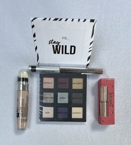 4 piece Make Up Set |Great Gift |Eyeshadow, Liquid Eyeliner, Lipstick  Concealer