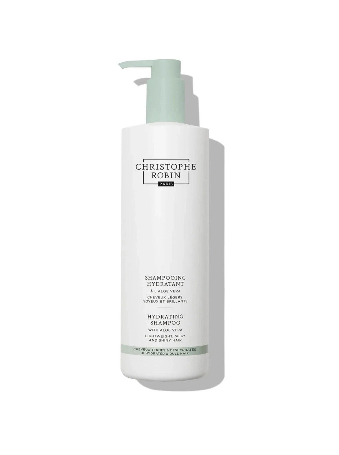 Christophe Robin Hydrating Shampoo with Aloe Vera Large 500ml Pump Dispenser