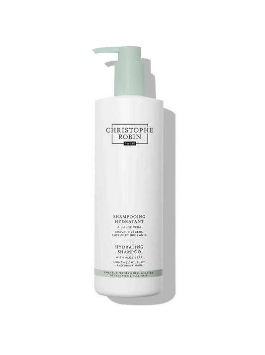 Christophe Robin Hydrating Shampoo with Aloe Vera Large 500ml Pump Dispenser
