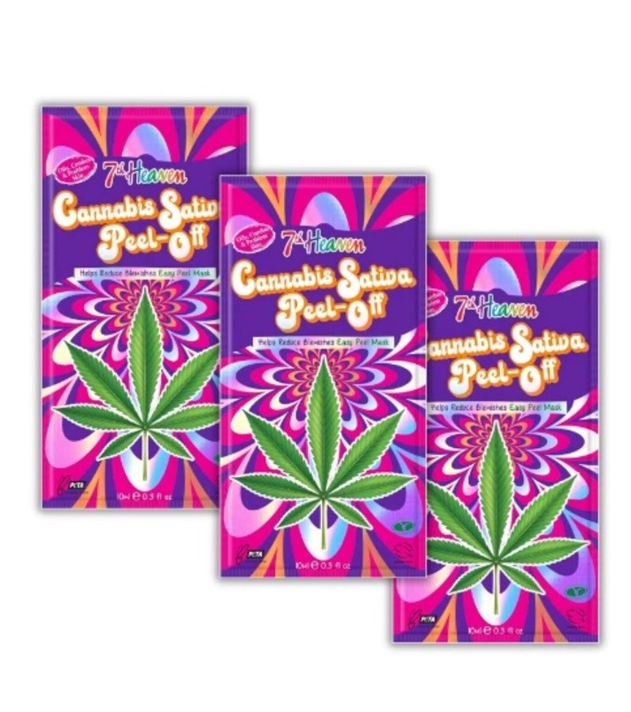 12 Pk 7th Heaven Sativa Seed Oil  Peel-Off Mask with Turmeric For Smoother Skin