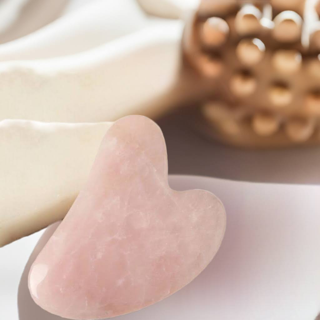 Gua Sha Rose Quartz – Natural Stone Face Massager