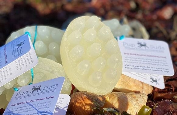 Massaging Anti-Stink Anti-Fox Poo Dog Shampoo Bar