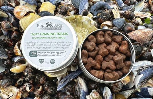 Pupsuds Tasty training treats in tin